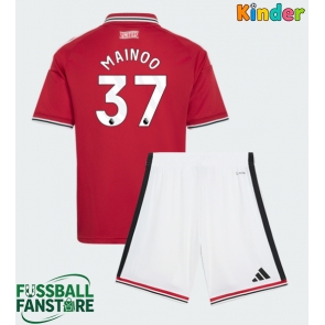 Manchester United Kobbie Mainoo #37 Replik Heimtrikot Kinder 2026-27 Kurzarm (+ Kurze Hosen)